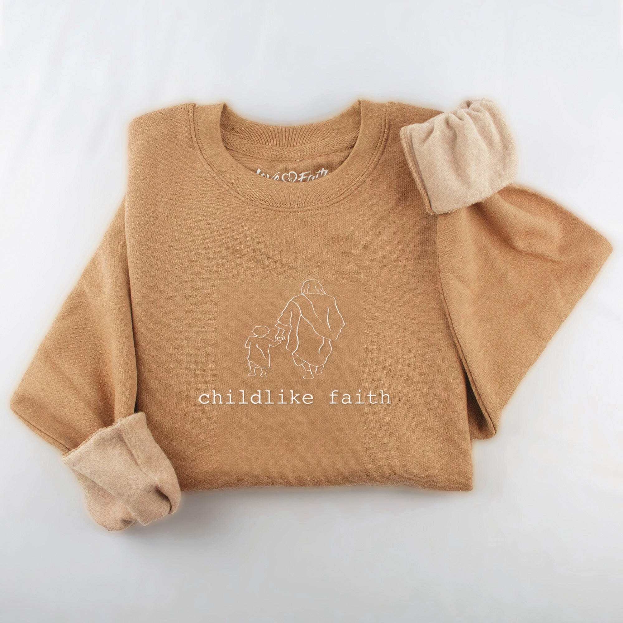 Embroidered Childlike Faith Sweatshirt - Image 2
