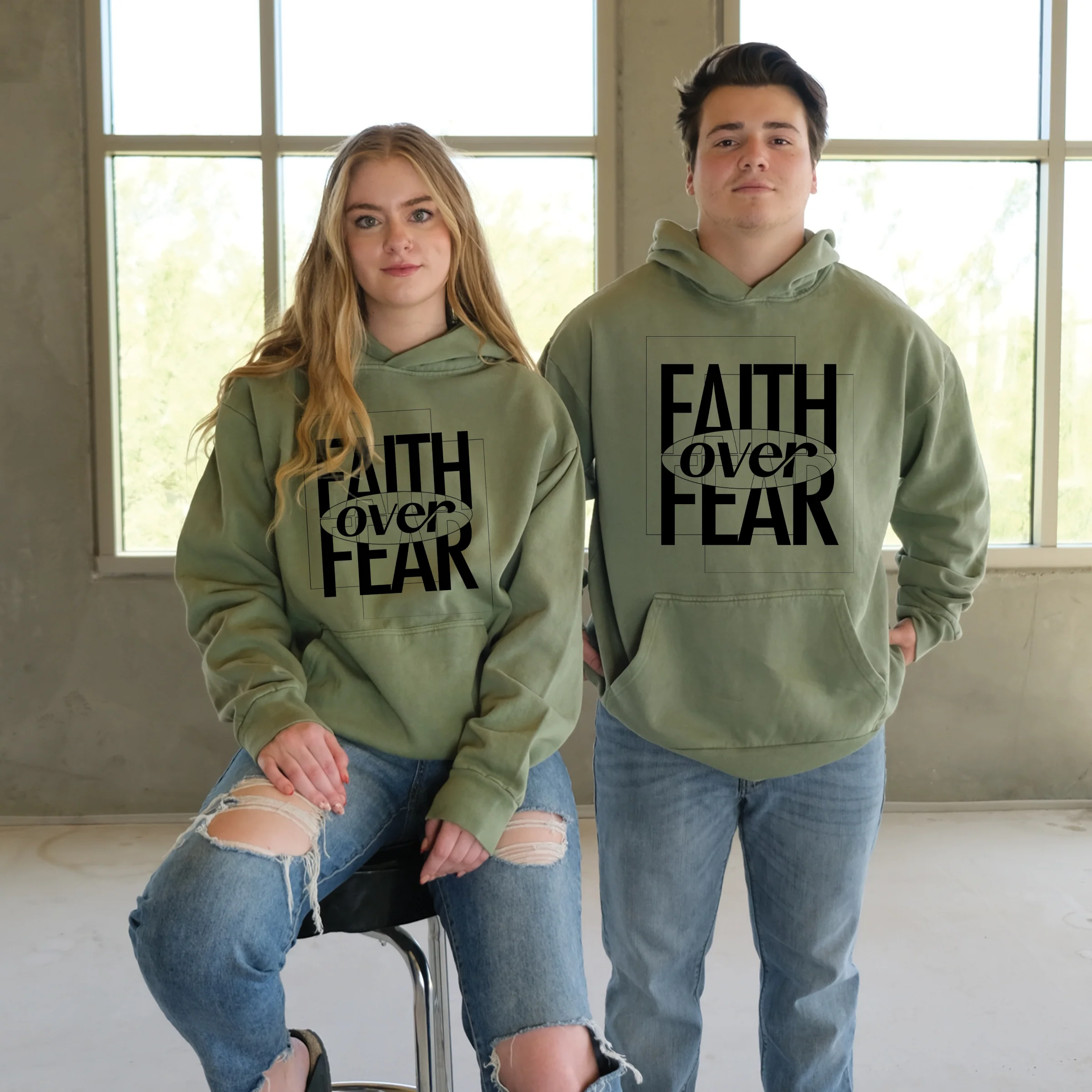 Faith Over Fear Pullover Hoodie - Image 2