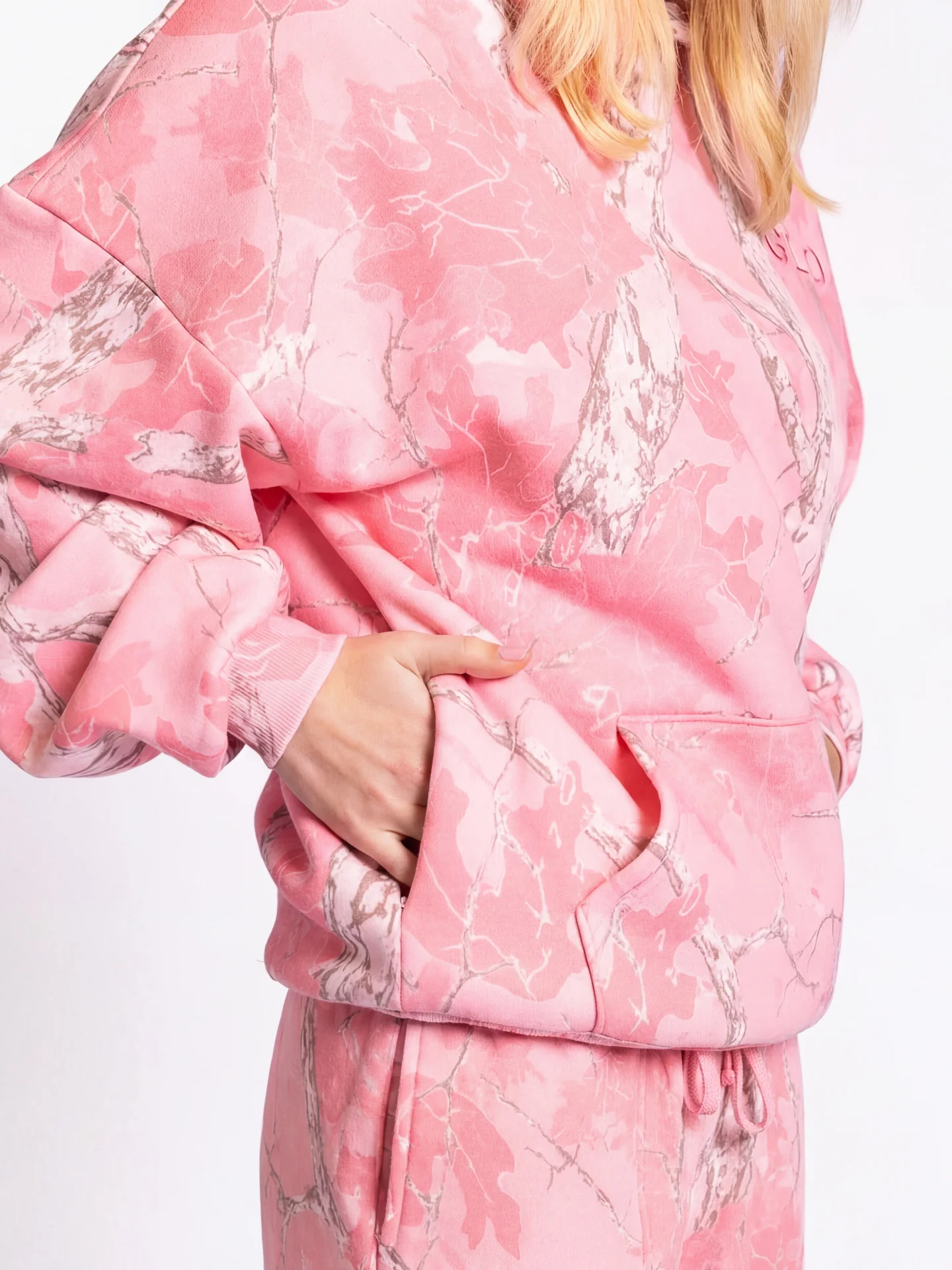 GLO Kingdom Essential Pink Camo Hoodie + Jogger Set - Image 4