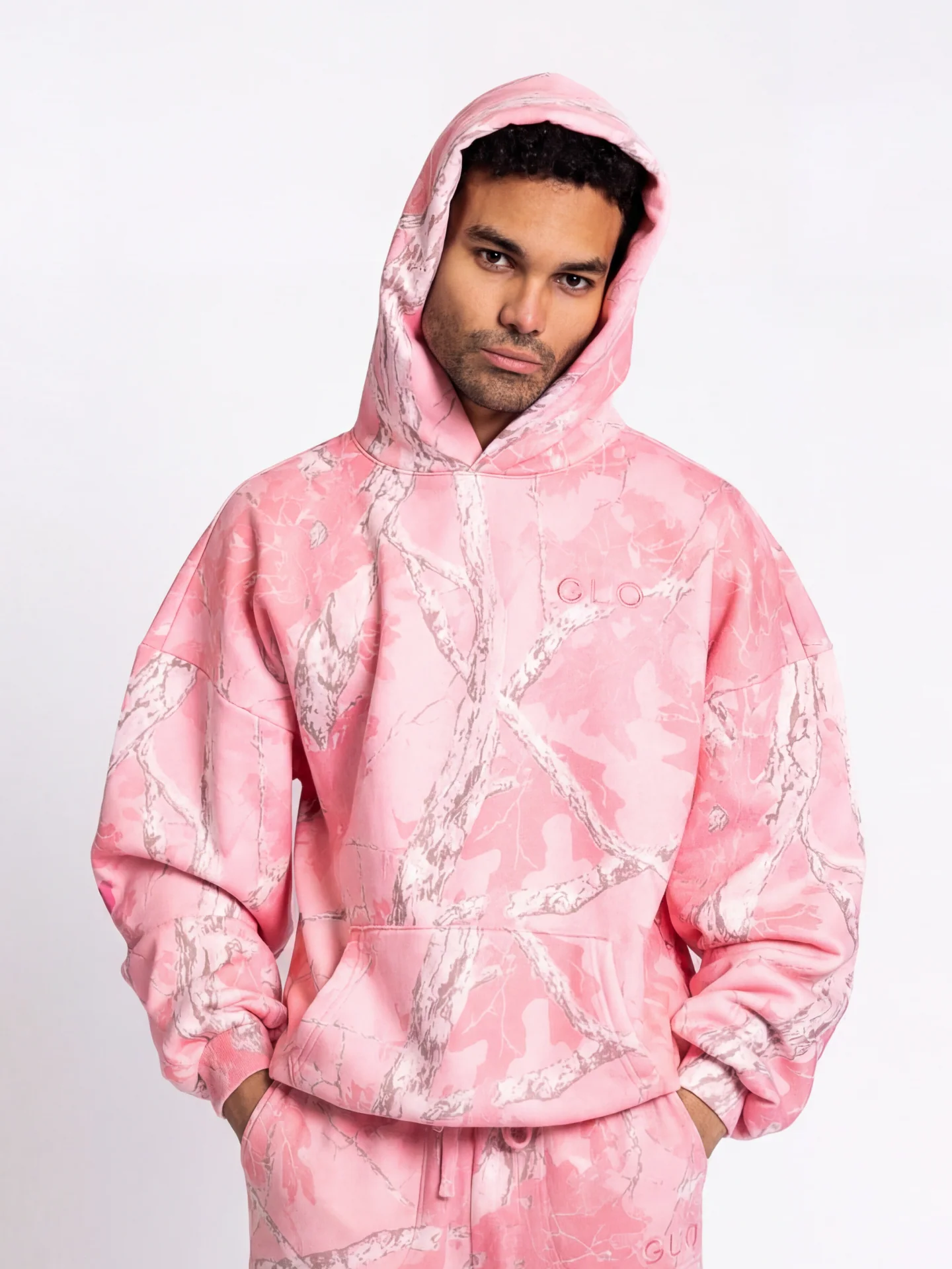 GLO Kingdom Essential Pink Camo Hoodie + Jogger Set - Image 5
