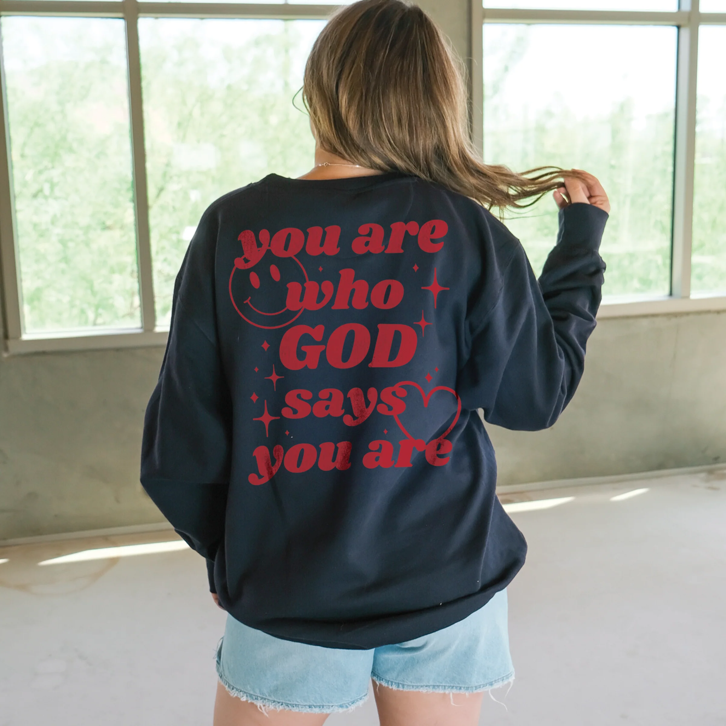 God Says Crewneck Sweatshirt - Image 2