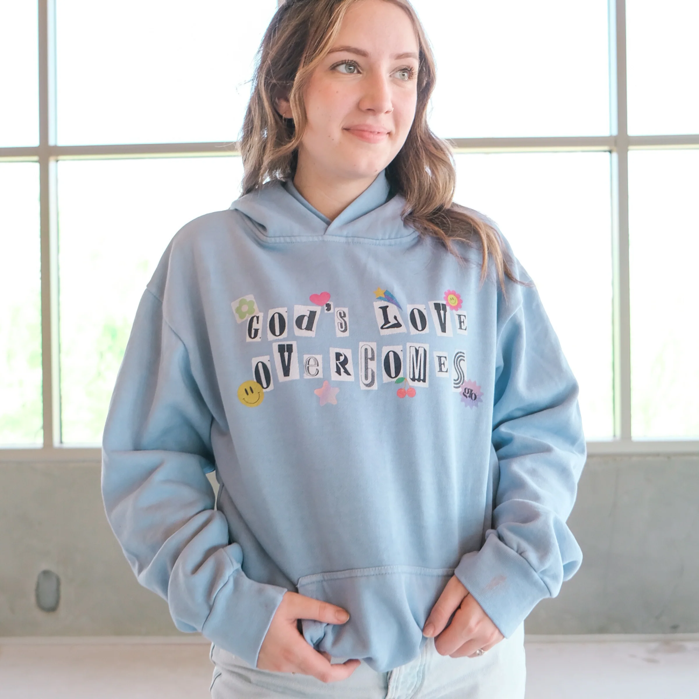 God's Love Overcomes Pullover Hoodie - Image 2