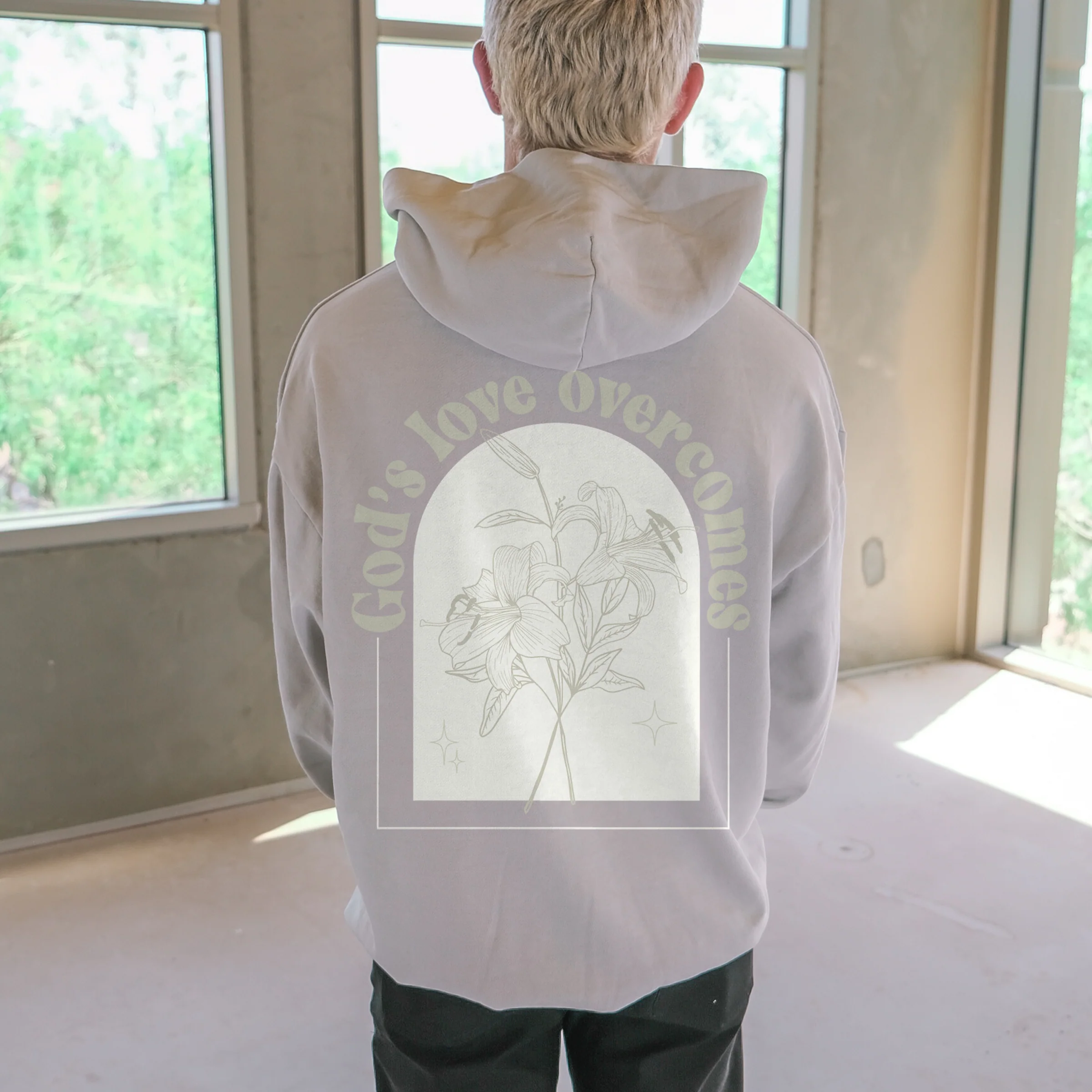 God's Love Overcomes Pullover Hoodie - Image 2