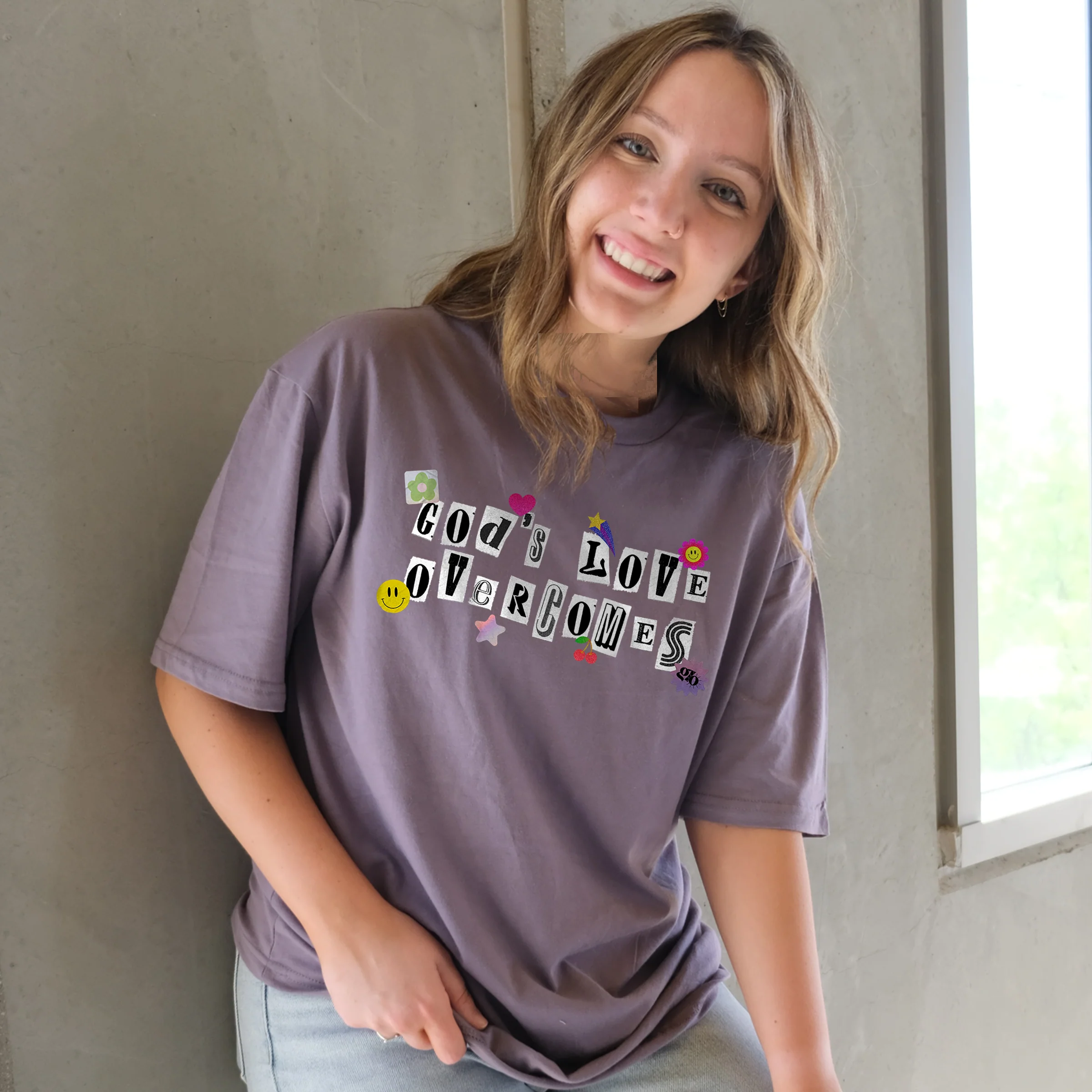 God's Love Overcomes Tee - Image 2