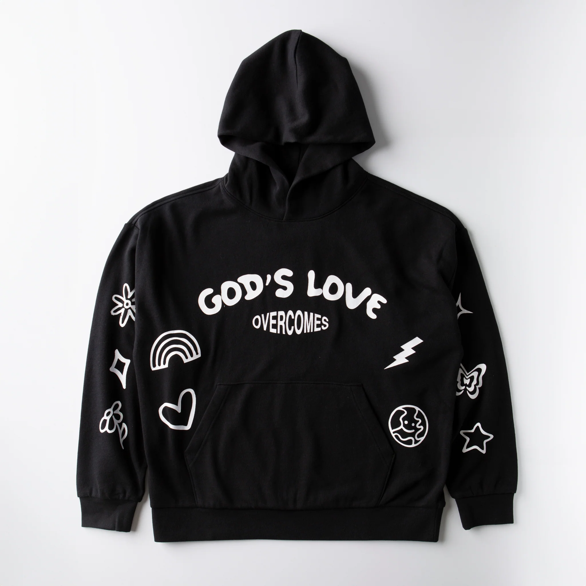 God's Loves Overcomes Pullover Hoodie - Image 4