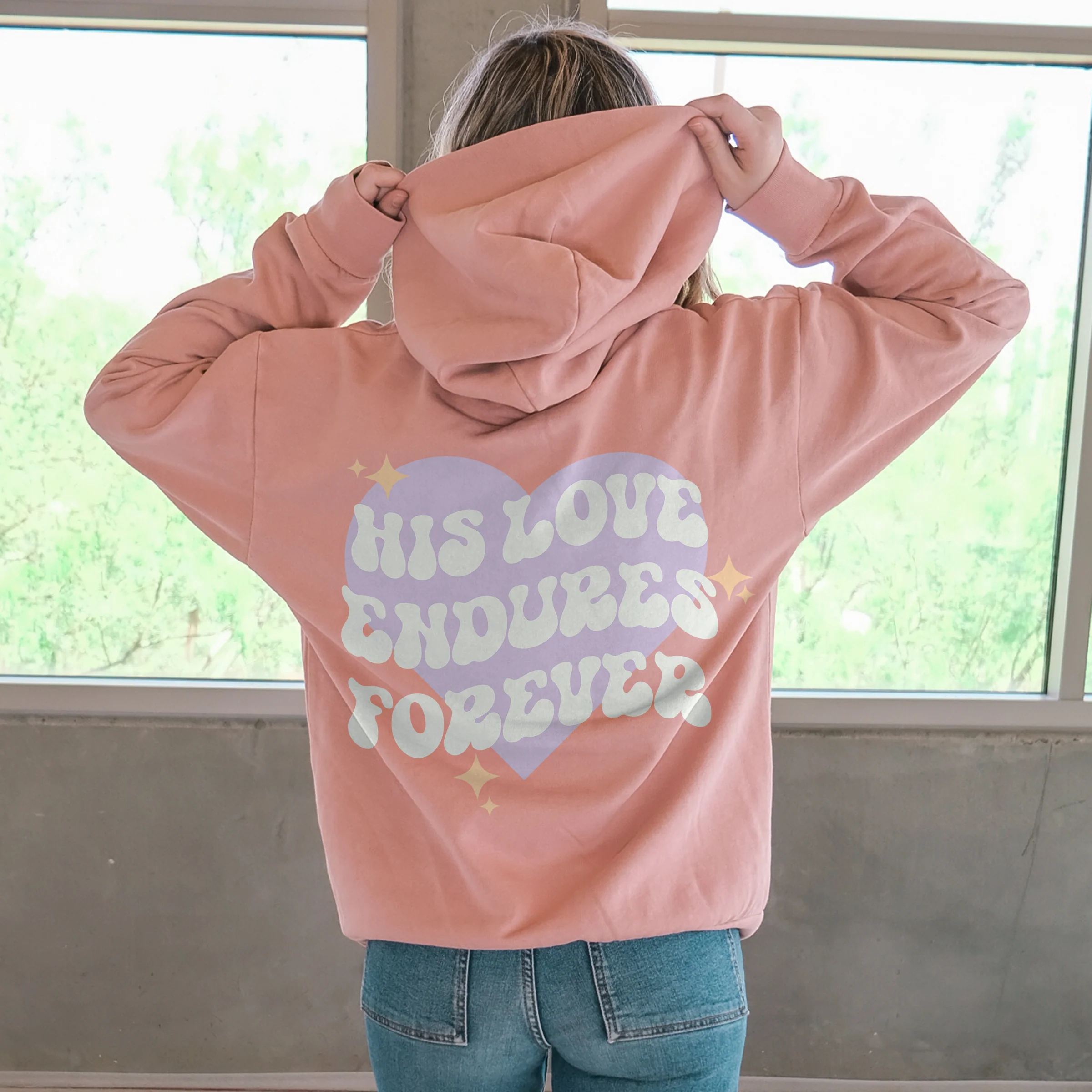 His Love Endures Forever Pullover Hoodie - Image 2
