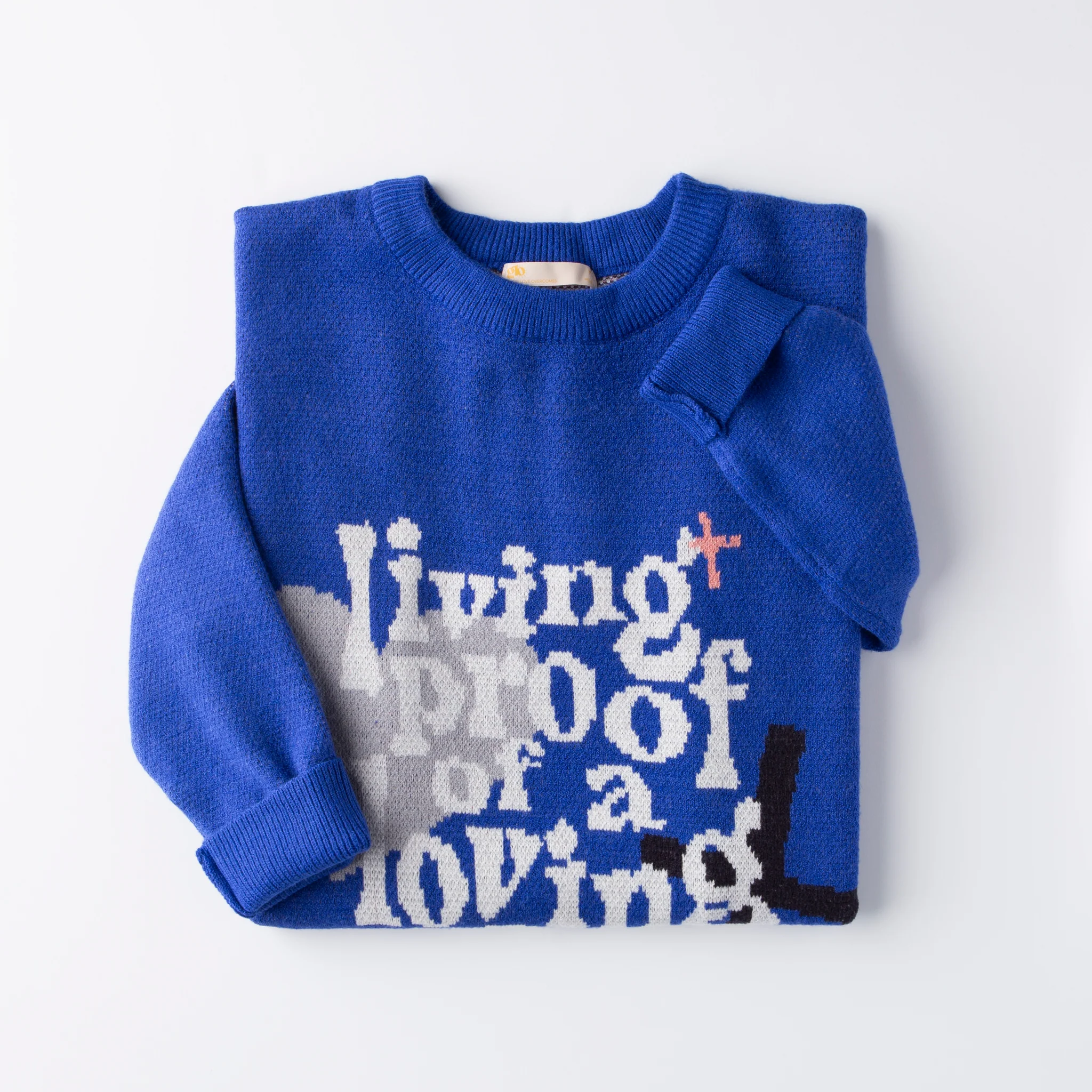 Jacquard Sweater | Christian Knit Sweaters, Living Proof, Fruit of the Spirit, Jesus is King Designs, Super Soft Cozy Religious Apparel Gifts for Women & Men - Image 2