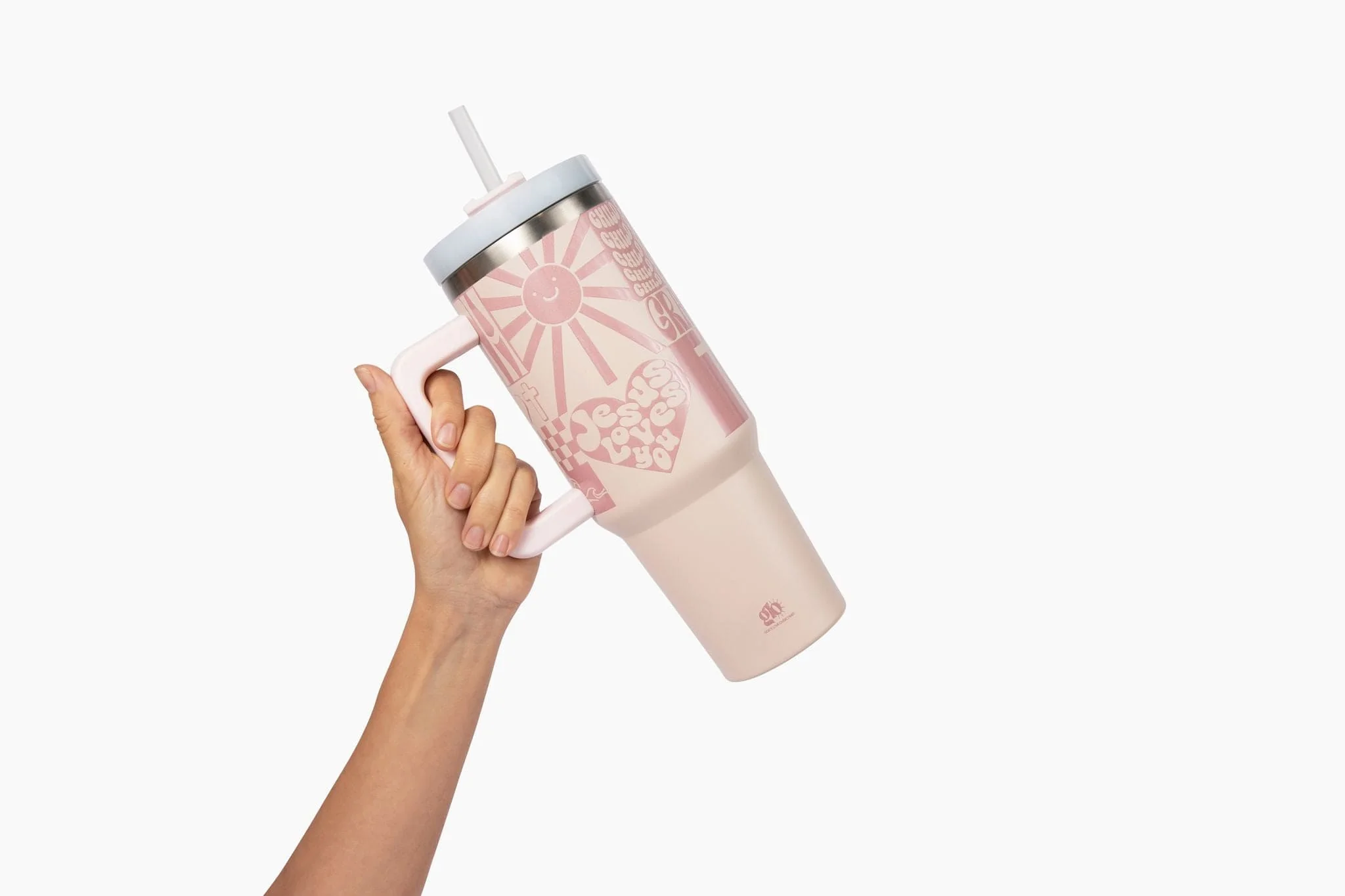 Jesus Loves You 40oz Tumbler w/ Handle - Image 3