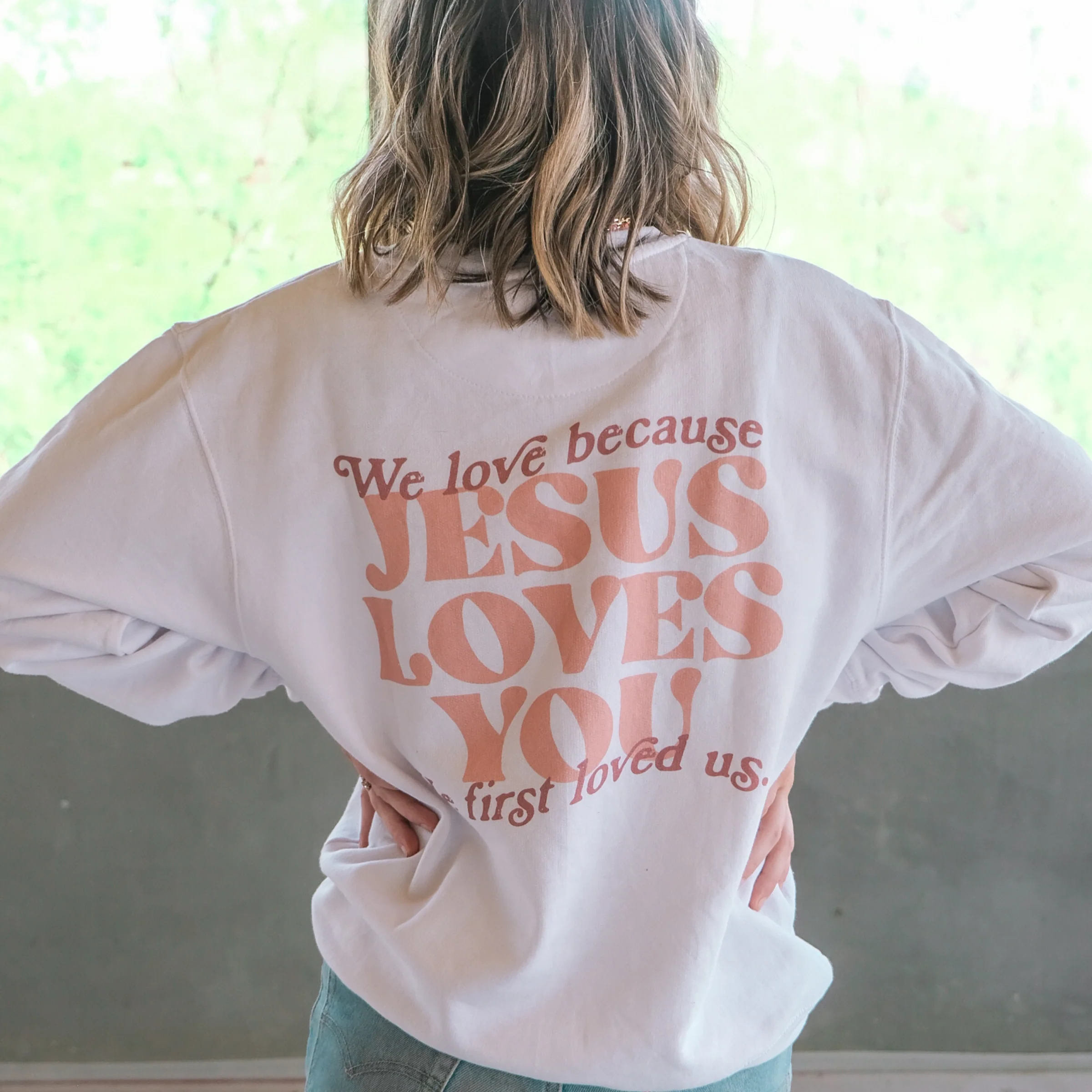 Jesus Loves You Crewneck Sweatshirt - Image 2