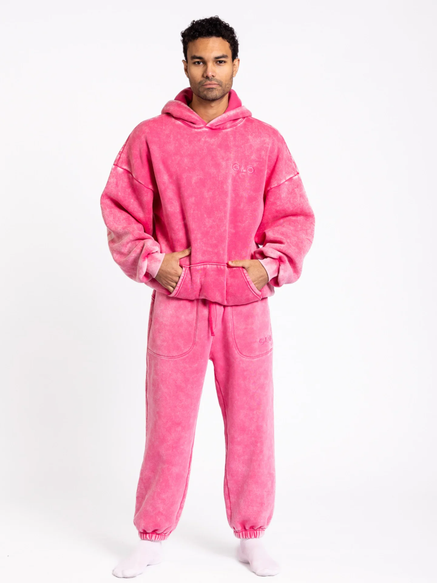 Kingdom Essential Hoodie - Snow Wash - Hot Pink - Image 4