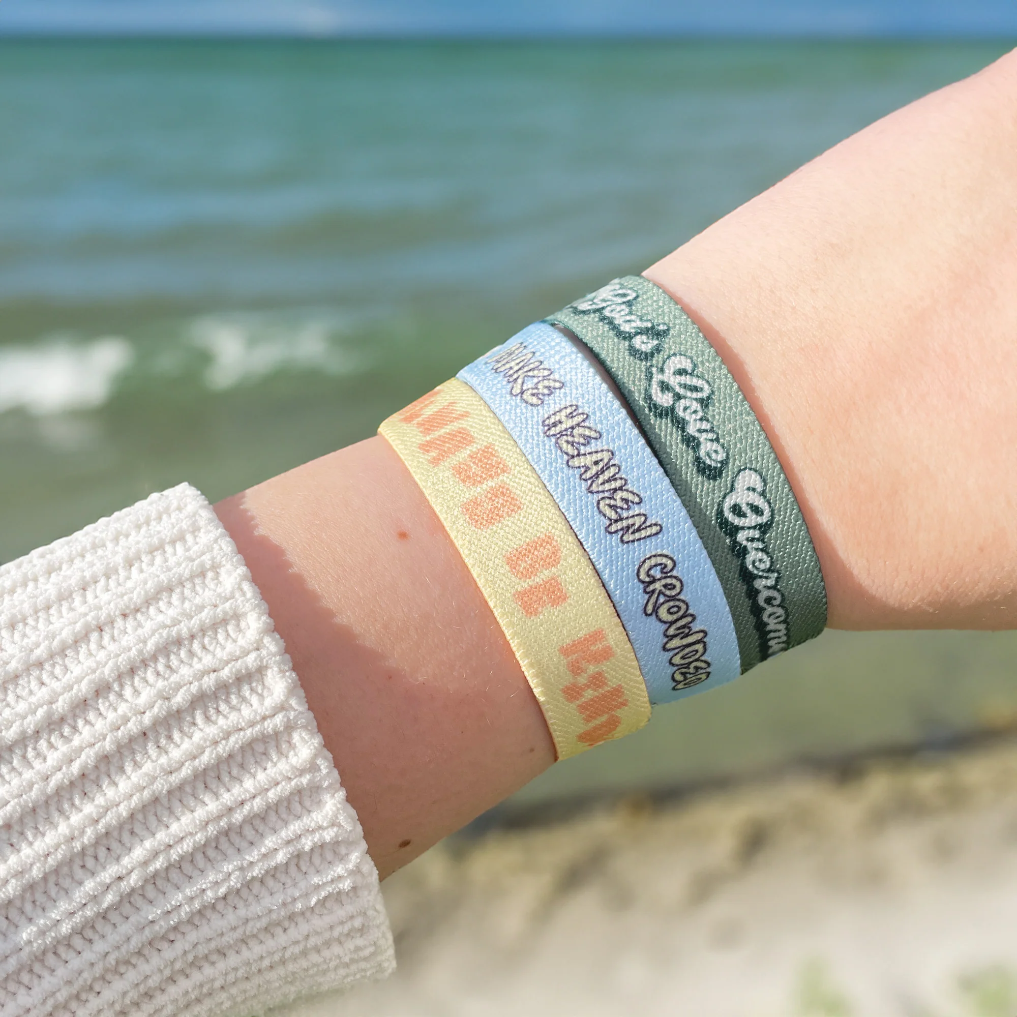 Make Heaven Crowded - One Size 3 Pack of Wristbands - Multi Color - One Size - Image 7